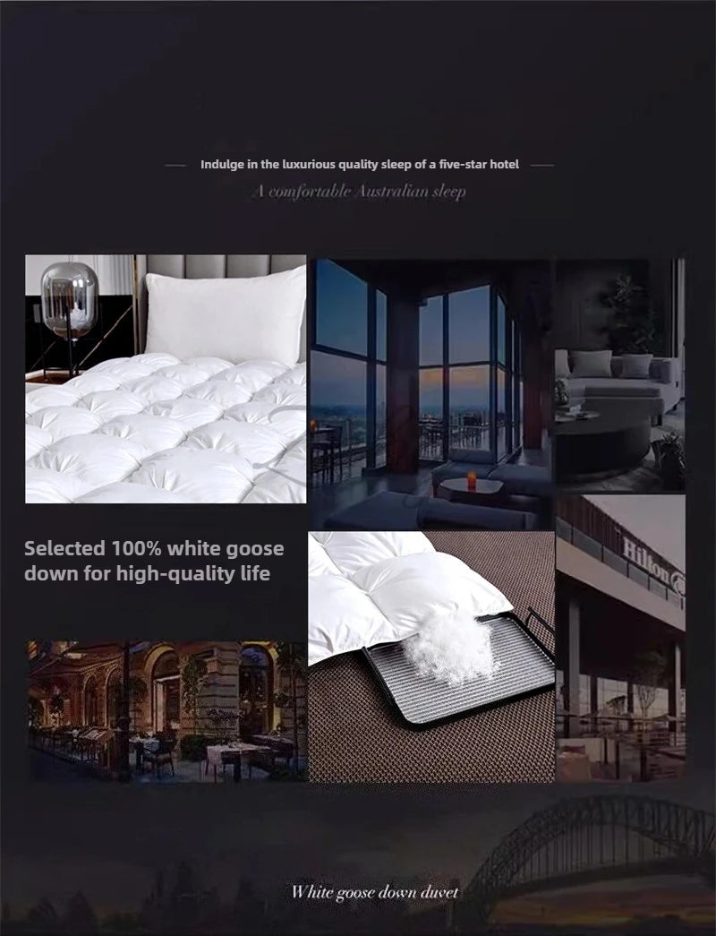 Luxurious White Goose Down Quilt for Ultimate Comfort and Warmth