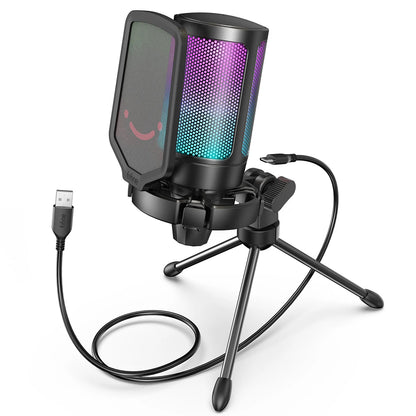 FIFINE USB Gaming Microphone: Elevate Your Streaming Experience with RGB Flair