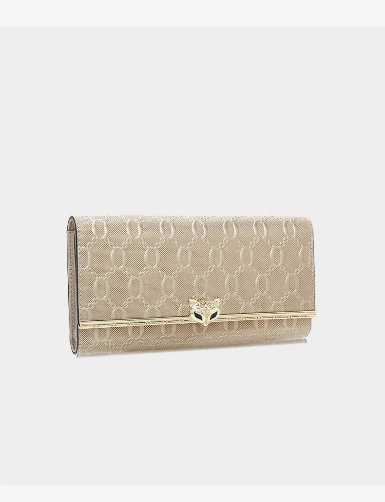 FOXER Split Leather Women's Long Wallet
