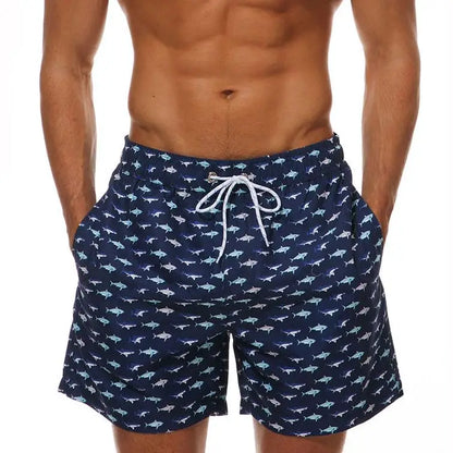 Men's polyester boardshorts by ShopHub NZ with quick-dry, breathable mesh liner, ideal for gym or beach activities.