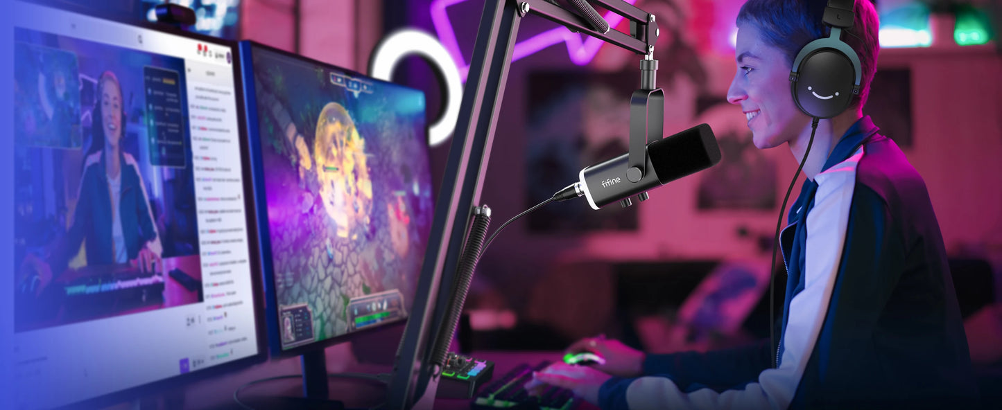 FIFINE Gaming Audio Set - Your Ultimate Companion for Streaming and Podcasting