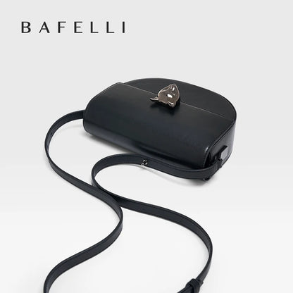 BAFELLI Genuine Leather Saddle Crossbody Bag