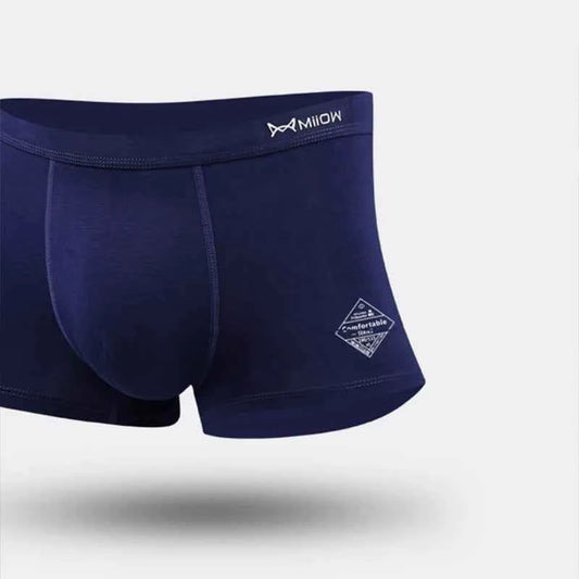 MiiOW Men's Antibacterial Boxer Briefs - 3Pcs Cotton Underwear with Graphene Technology