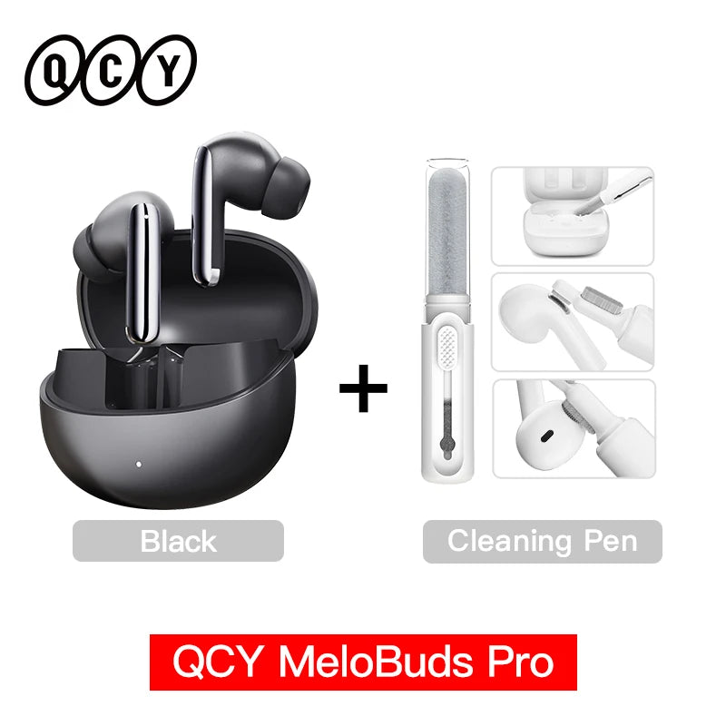 QCY MeloBuds Pro ANC Earphones with 46dB Hybrid ANC, 6 Mics, Hi-Res LDAC, and 34H Playtime - ShopHub