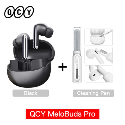 QCY MeloBuds Pro ANC Earphones with 46dB Hybrid ANC, 6 Mics, Hi-Res LDAC, and 34H Playtime - ShopHub