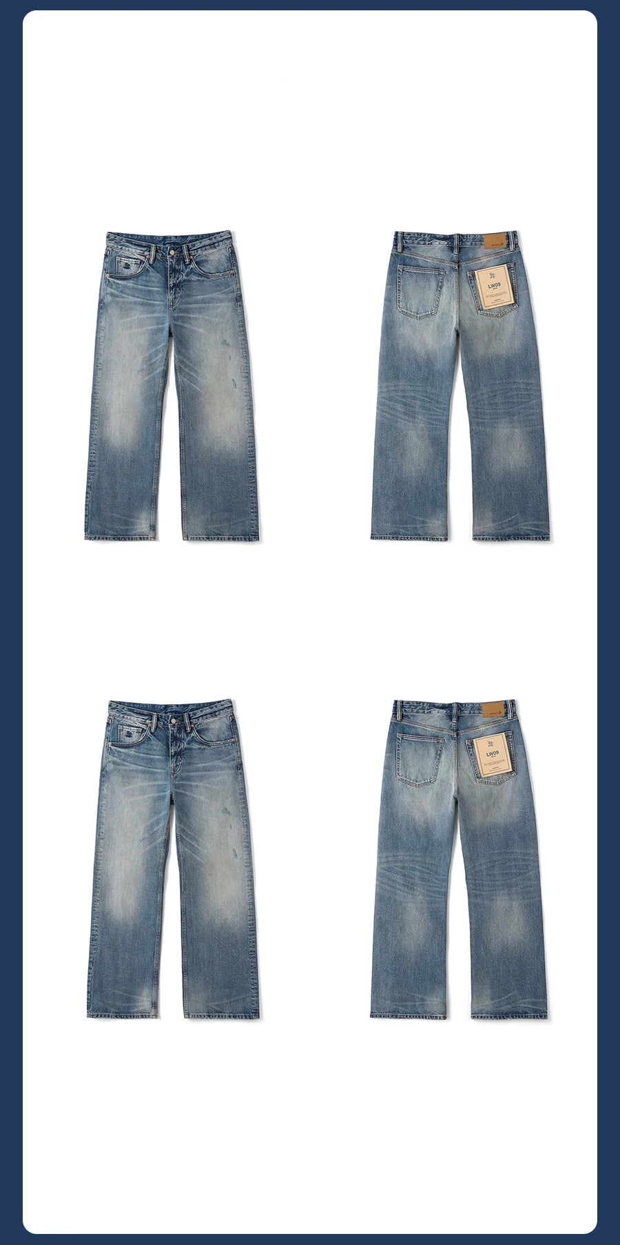 SIMWOOD 13.5oz Heavyweight Washed Retro Jeans