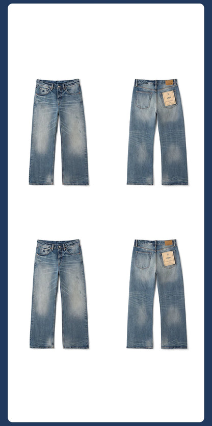 SIMWOOD 13.5oz Heavyweight Washed Retro Jeans