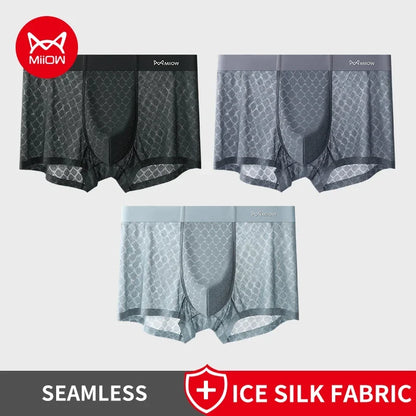 Experience Ultimate Comfort with MiiOW Breathable Men's Boxer Underwear - Set of 3