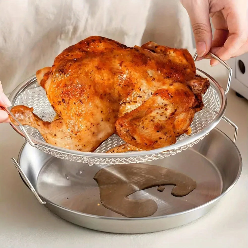 Heavy Duty Frying Rack with Tray - ShopHub