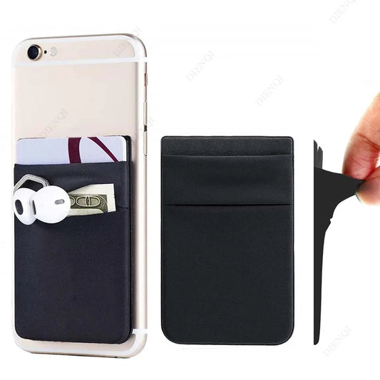 Mobile Phone Card Holders Phone Wallet Stick on Card Holder for Phone Case Adhesive Sticker Cell Phone Wallet Credit Cardholder