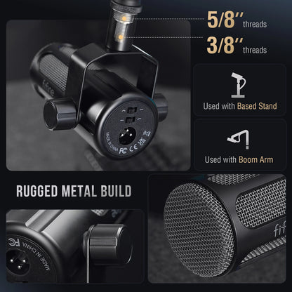 FIFINE Dynamic Podcast Microphone: Elevate Your Sound Quality for Streaming and Recording