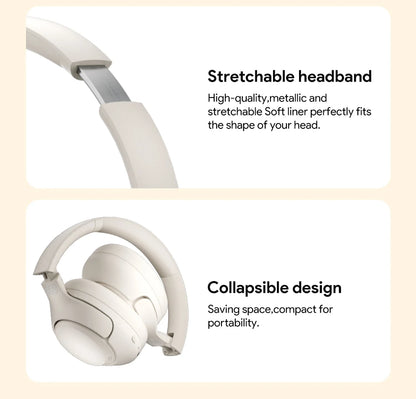 QCY H3 ANC Wireless Headphones with 43dB Hybrid Active Noise Cancellation and 60H Playtime - ShopHub