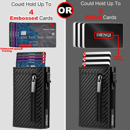 Pop Up Business Card Holder Holder Men's Wallet Magnetic Rfid Slim Thin Wallets Bank Credit Cardholder Case Tarjetero Metalico