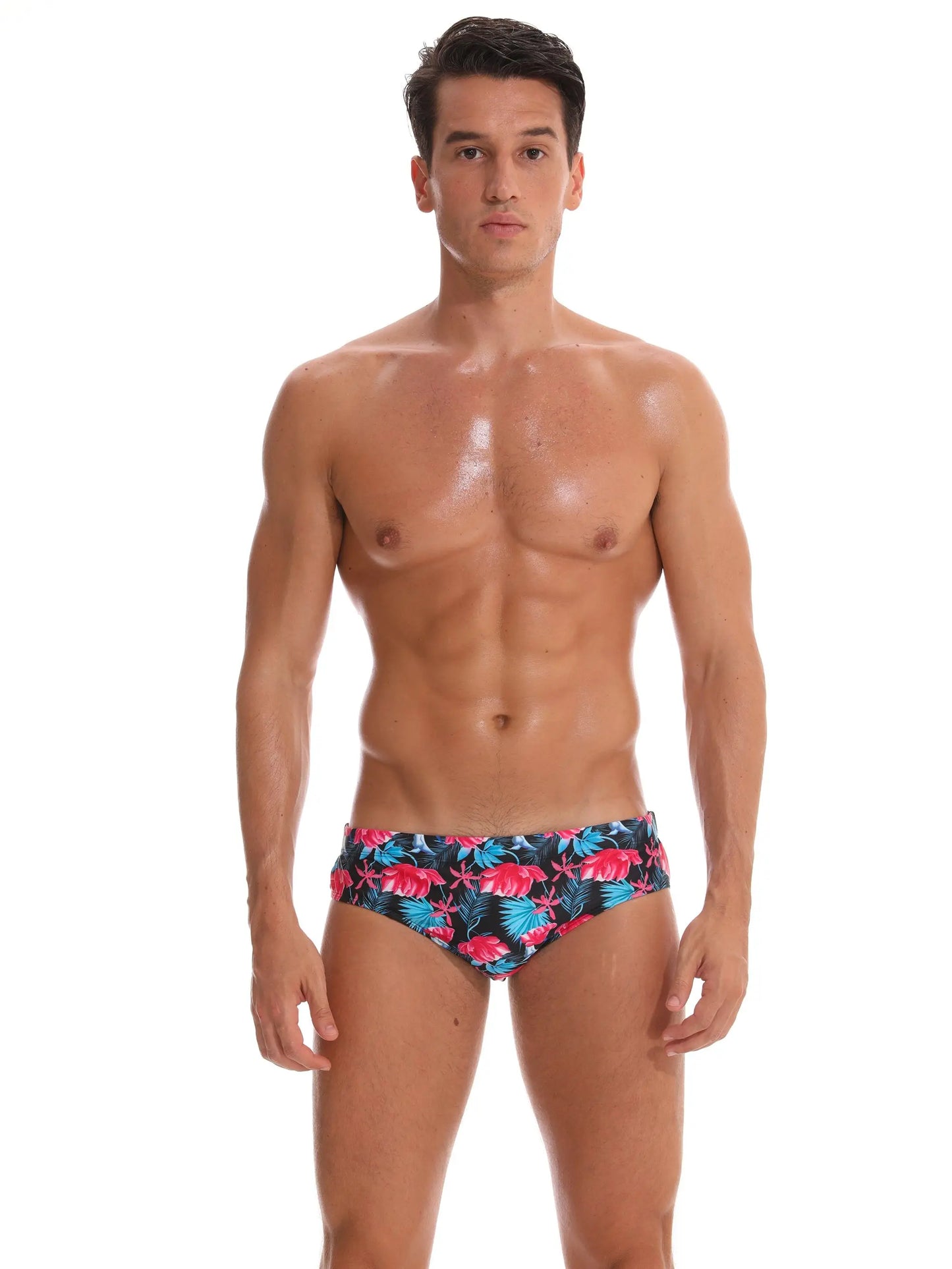 Men's swim briefs by ShopHub NZ featuring a sleek, snug fit in vibrant blue with a supportive waistband and quick-dry fabric.