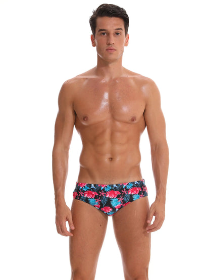 Men's swim briefs by ShopHub NZ featuring a sleek, snug fit in vibrant blue with a supportive waistband and quick-dry fabric.