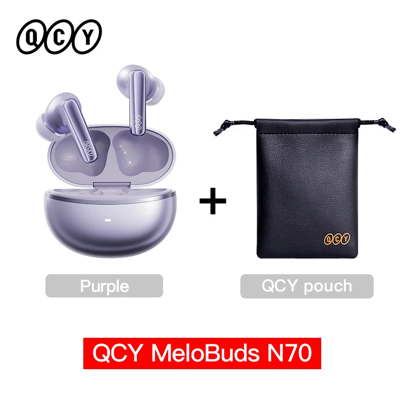 QCY MeloBuds N70 Wireless Earphones with Hybrid Adaptive ANC, Hi-Res Sound, and 50Hrs Battery Life - ShopHub
