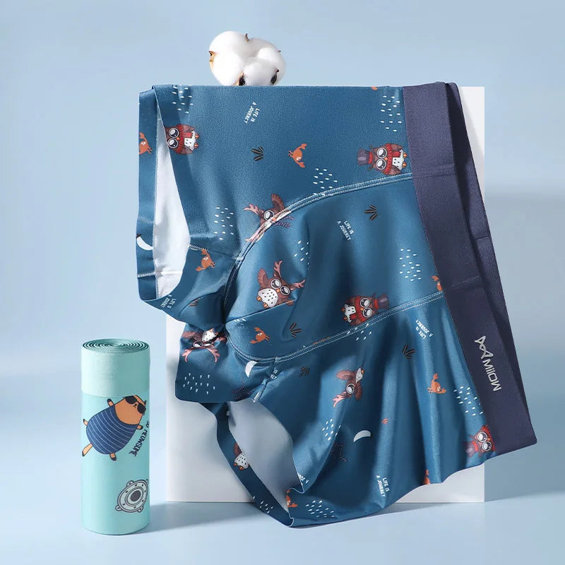 MiiOW Sexy Men Animal Print Boxers - 3Pcs Cotton Boxers - ShopHub