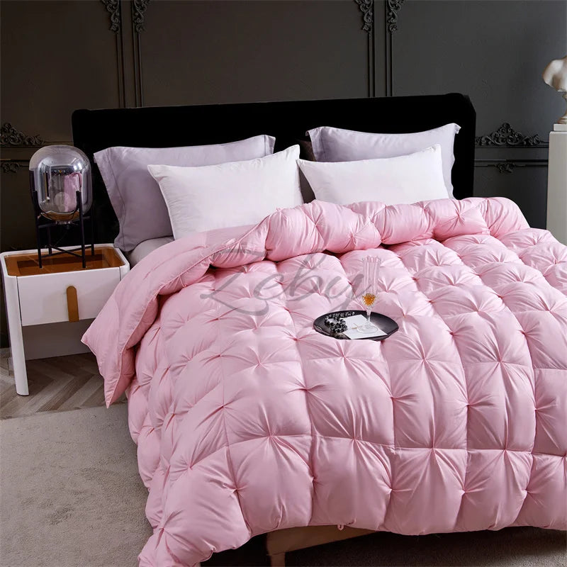 Luxurious White Goose Down Quilt for Ultimate Comfort and Warmth