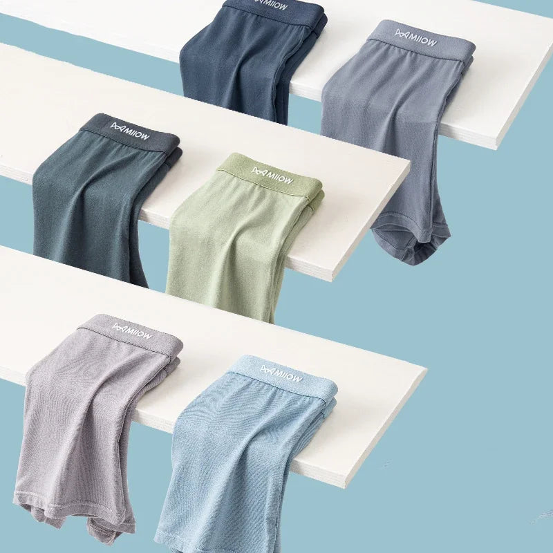 MiiOW Antibacterial Modal Men Underwear - 3 Pcs Breathable Boxers - ShopHub