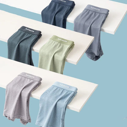 MiiOW Antibacterial Modal Men Underwear - 3 Pcs Breathable Boxers - ShopHub
