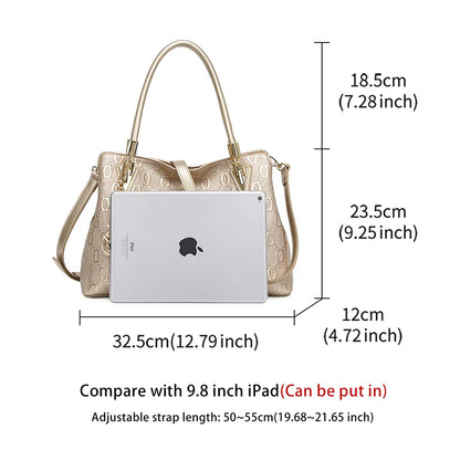 FOXER Elegant Mom Bag — Premium Split Leather Tote for Work & Daily Wear