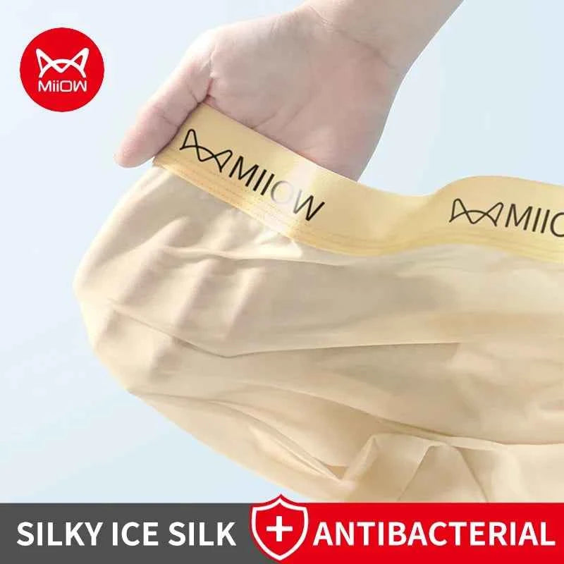MiiOW Silky Ice Silk Men Boxers - 3Pcs