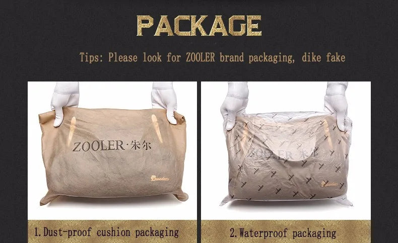 ZOOLER First Layer Genuine Leather Women Leather Backpack Black Travel Computer School Bags College Girl Hot#SC1728