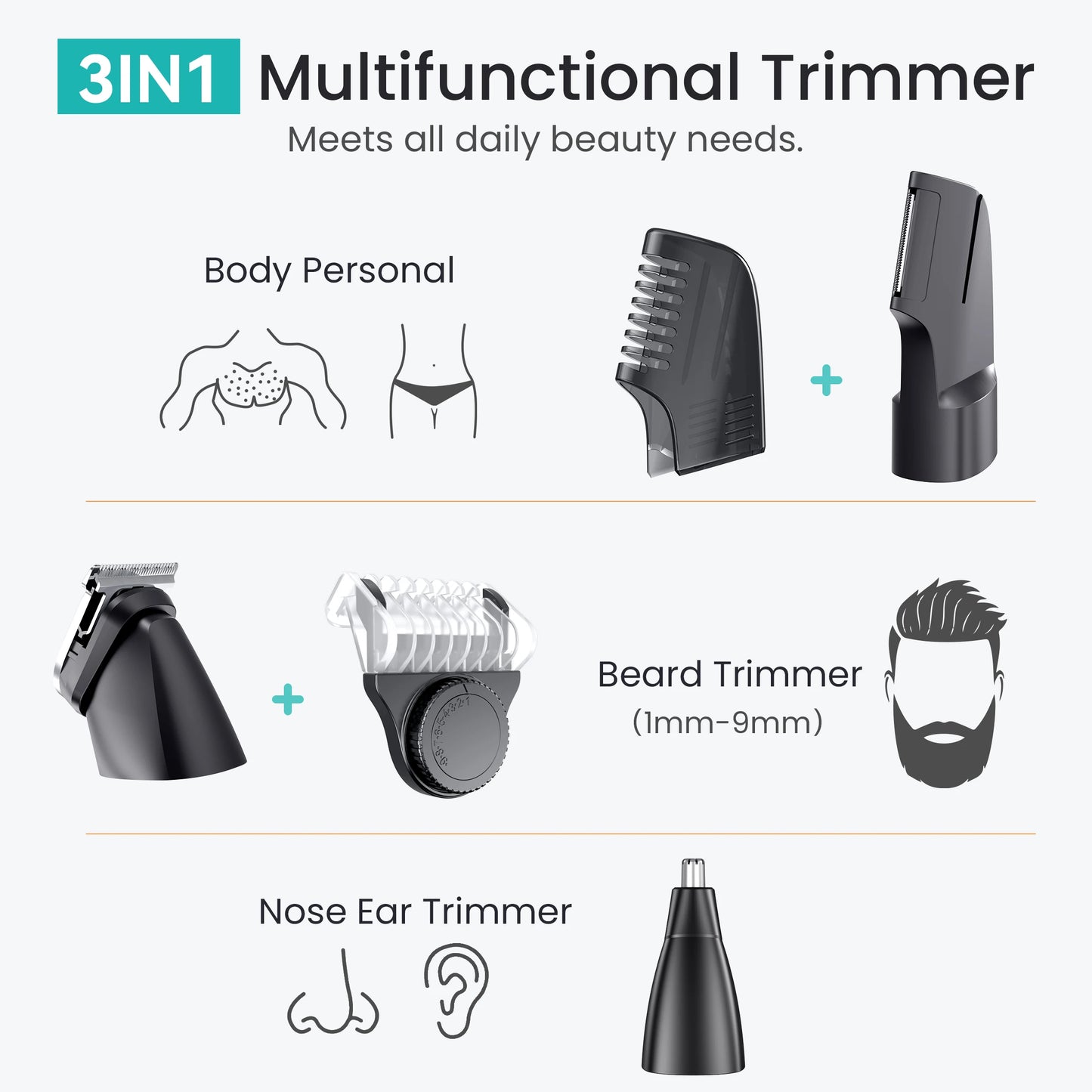 Kensen S16 Body Hair Shaver Kit