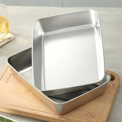 1-6Pcs Stainless Steel Food Containers with Black Lids - ShopHub