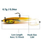 Habicare SS soft fishing lures with lead head jigs for bass and trout, in various colors and quantities, shown in the image.