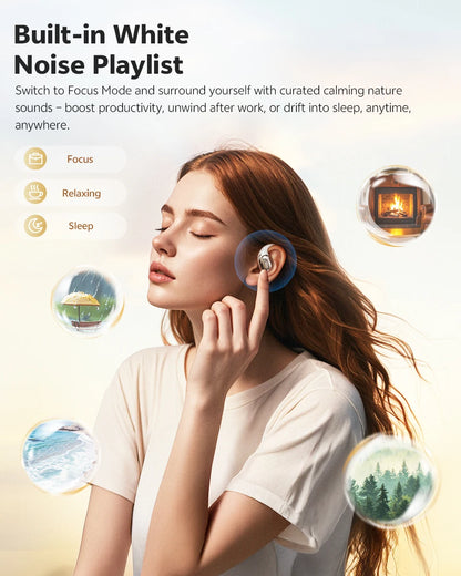 QCY Crossky R70 Wireless Headphones - Hi-Res Open-Ear Bluetooth 6.0 Earhooks with Bass Boost - ShopHub
