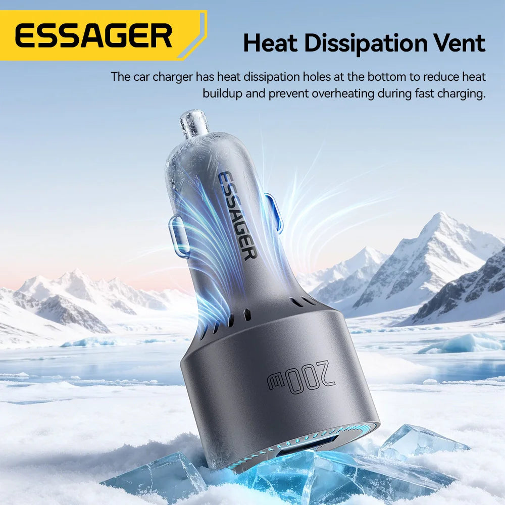 Essager 200W Quick Charge Car Charger