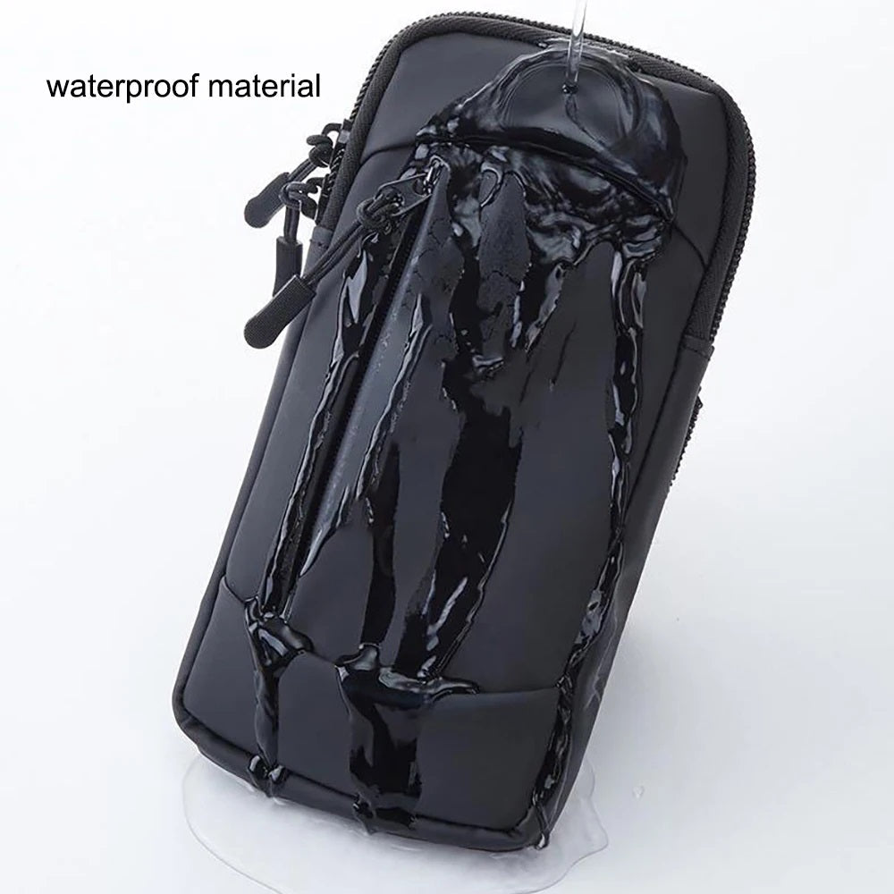 Waterproof Running Armband Phone Holder – 2 Pocket Sports Wrist Wallet for Gym & Outdoor Exercise (Fits up to 6.8” phone) ECOTREK
