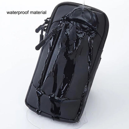 Waterproof Running Armband Phone Holder – 2 Pocket Sports Wrist Wallet for Gym & Outdoor Exercise (Fits up to 6.8” phone) ECOTREK