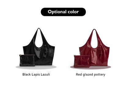 BAFELLI Soft Leather Large Capacity Work Tote Bag