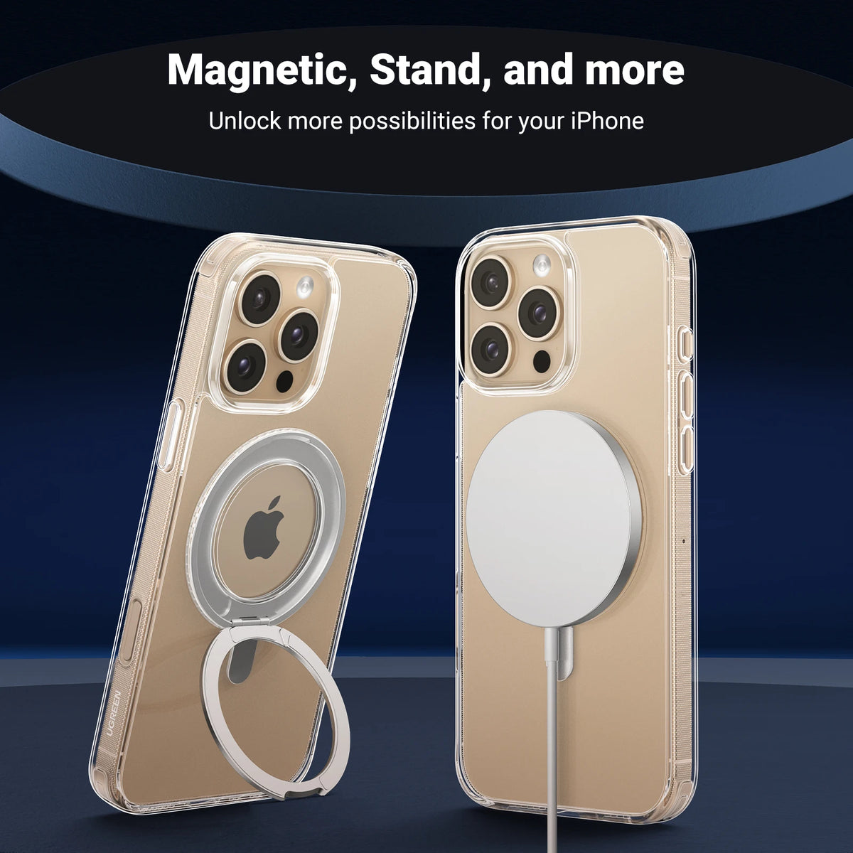 UGREEN 360° Magnetic Stand for iPhone 17, 16, 15 Pro Max