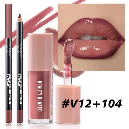 2pcs/Set Velvet Texture Lip Makeup
