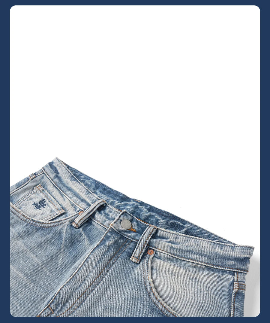 SIMWOOD High Standard Loose Straight 14.3oz Selvedge Denim Jeans