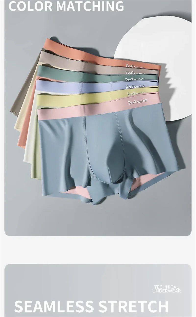 MiiOW Silky Soft Men’s Underwear - 3Pcs Cotton Antibacterial Boxer Shorts - ShopHub
