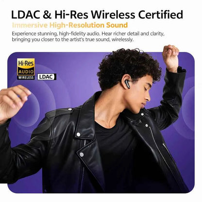 QCY MeloBuds N70 Wireless Earphones with Hybrid Adaptive ANC, Hi-Res Sound, and 50Hrs Battery Life