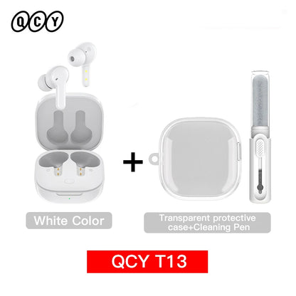 QCY T13 Wireless Earphones with 4 Mic ENC, HD Call, Stereo Sound, Touch Control, Long Standby 40Hrs - ShopHub
