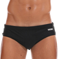 Men's low waist swim briefs with a colorful sexy print, designed for comfortable and stylish swimming.