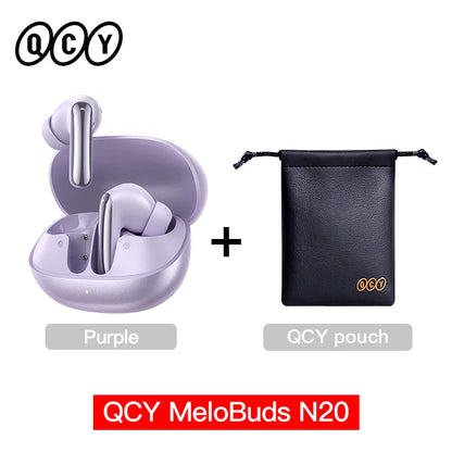 QCY MeloBuds N20 Earphones - Wireless Bluetooth 6.0 with 13mm Drivers and 50dB Adaptive Hybrid Noise Cancelling, 40Hrs Battery Life - ShopHub