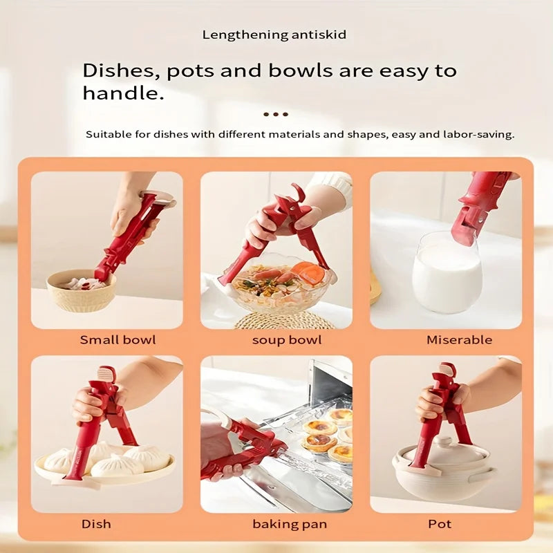 2-in-1 Heat-Resistant Tongs for Serving Hot Dishes - ShopHub