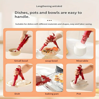 2-in-1 Heat-Resistant Tongs for Serving Hot Dishes - ShopHub