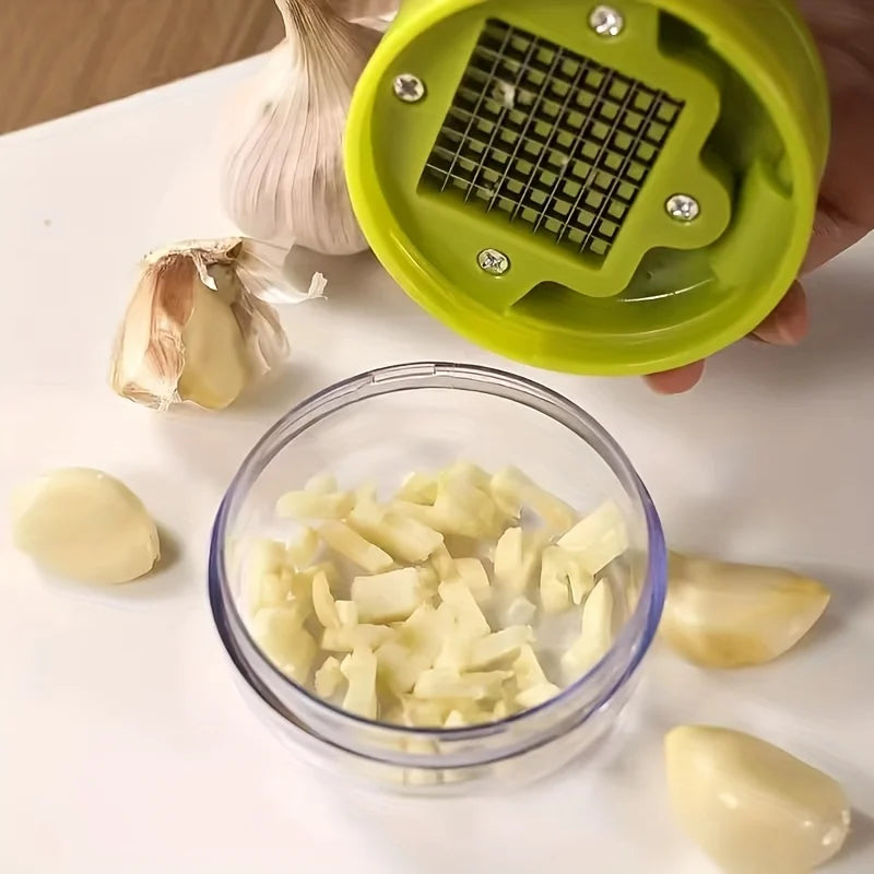 Manual Garlic Press Crusher - 1Pc Mincer Ginger Squeezer Kitchen Accessory for Home Cooking, Camping, and BBQ - ShopHub