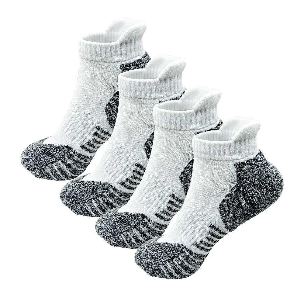 2/4 Pairs Cushioned Cotton Ankle Socks – Men & Women Low-Cut Athletic Sports Socks Habicare