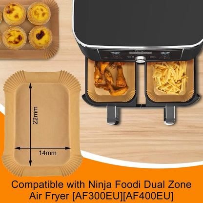 200 Pieces Non-Stick Baking Paper Sheets for Ninja Air Fryer & Foodi Dual