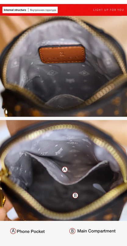 FOXER PVC Women's Cellphone Bag Fashion Signature Shoulder Bag 2026 New Lady Mini Crossbody Purse