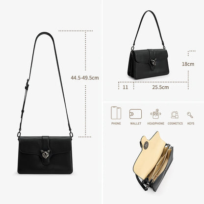 BAFELLI Full-Leather Square Shoulder Bag